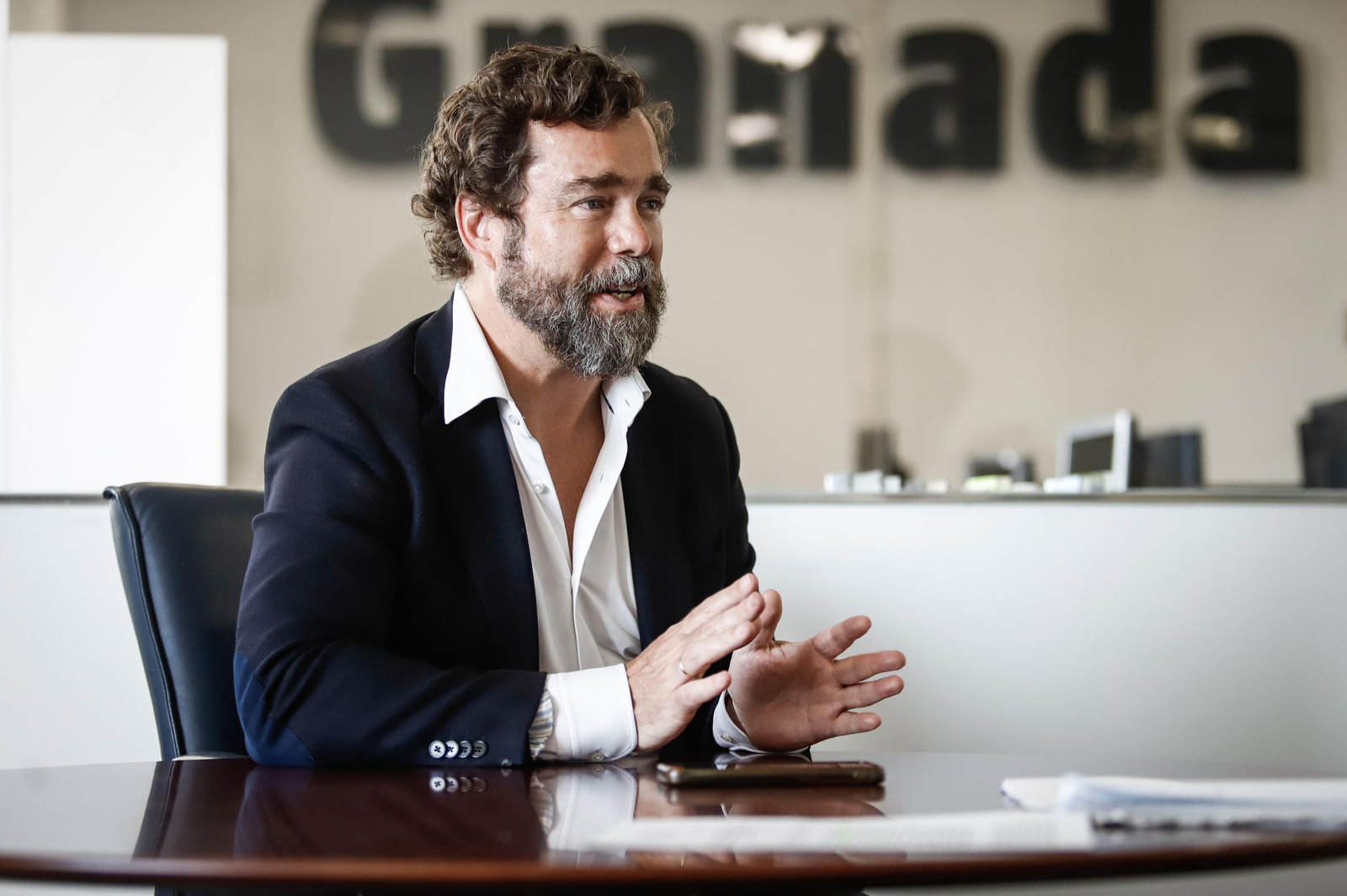 Iván Espinosa de los Monteros durante la entrevista.
