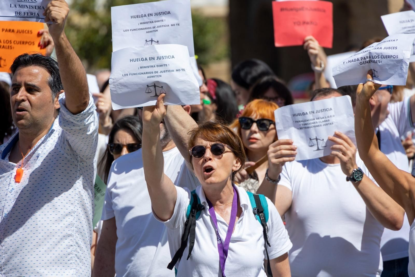 Las imágenes de las protestas de los funcionarios de justicia.