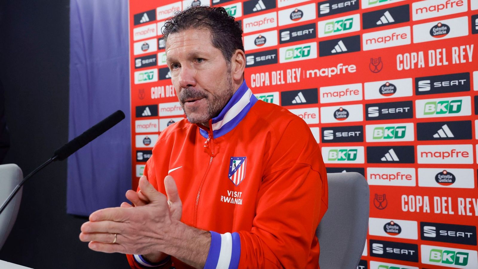 Diego Simeone, durante su rueda de prensa.
