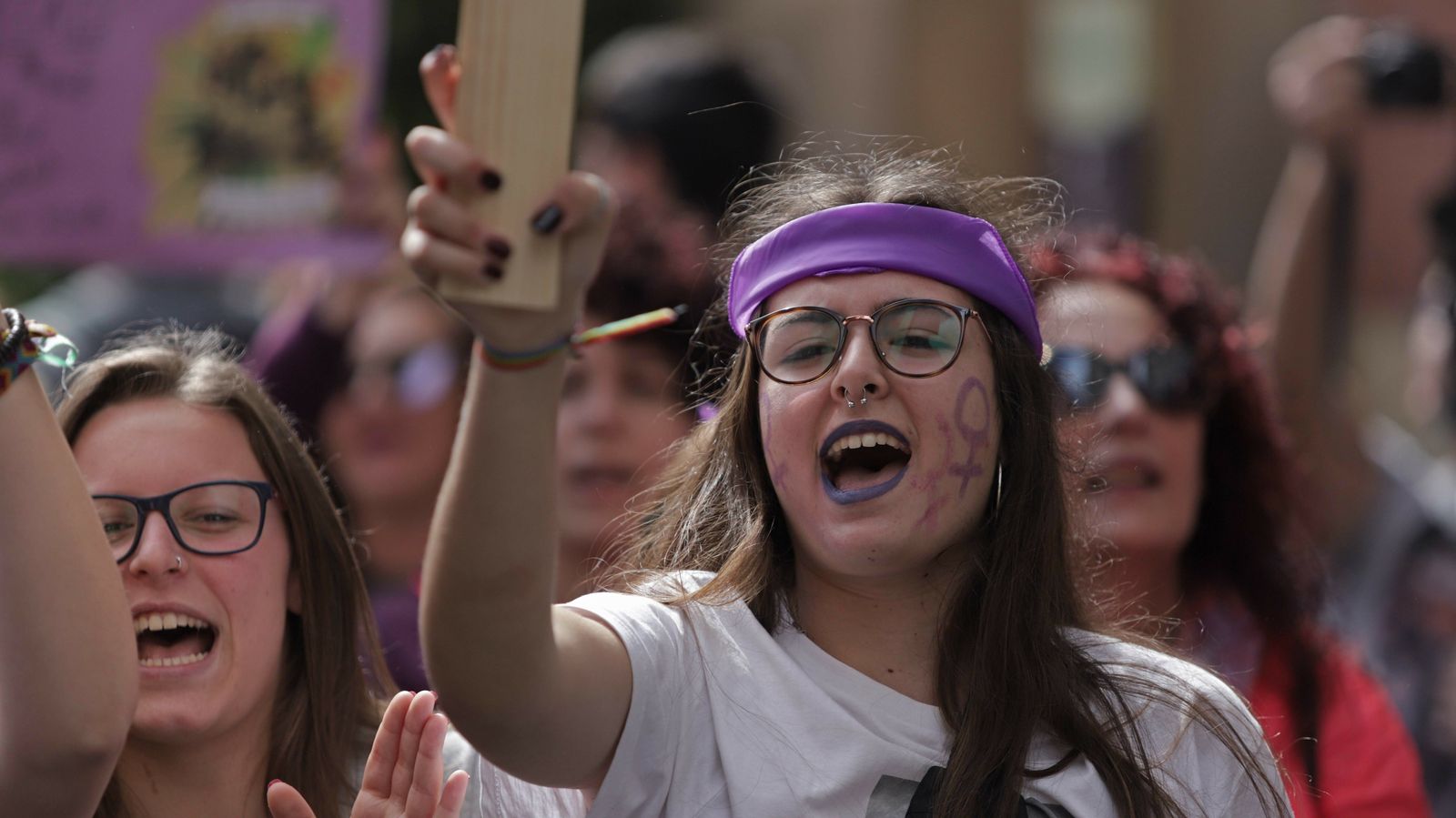 Imágenes de la manifestación  por el Día de la Mujer en Algeciras