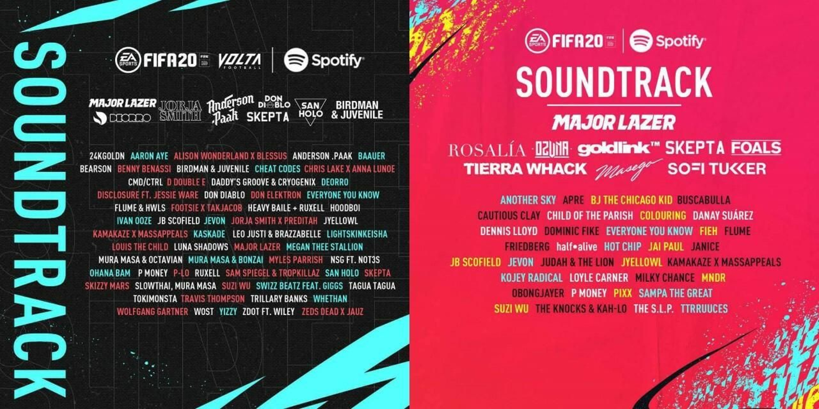 La banda sonora de FIFA 20 tiene más de 110 canciones