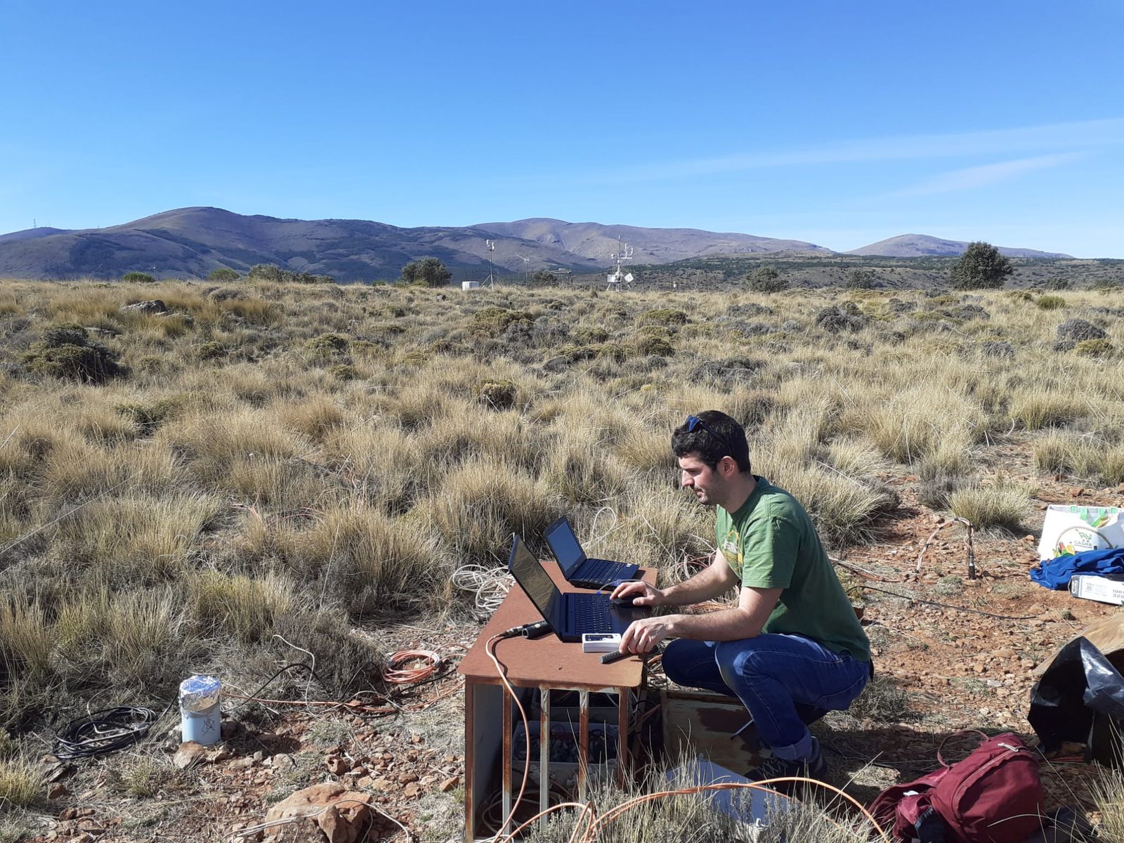 Trabajo de campo desarrollado en la estación experimental Llano de los Juanes (Sierra de Gádor).