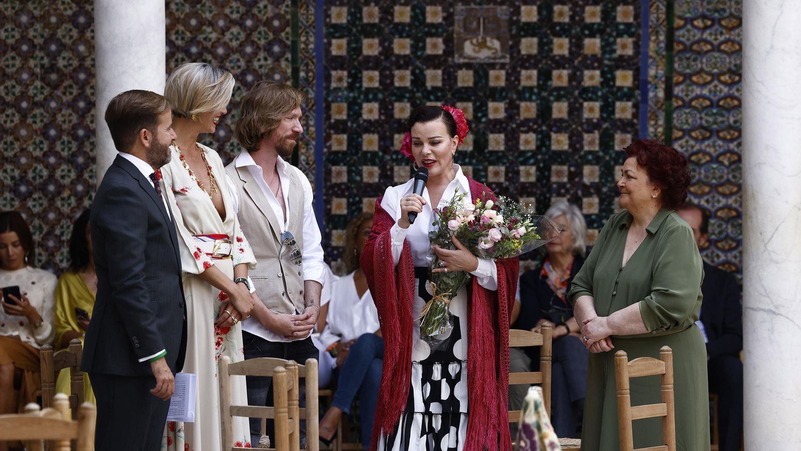 Javier Villa, Laura Sánchez, Ken Appeldron, Debi Mazar y Carmen Acedo durante la presentación de la XI edición de We Love Flamenco.
