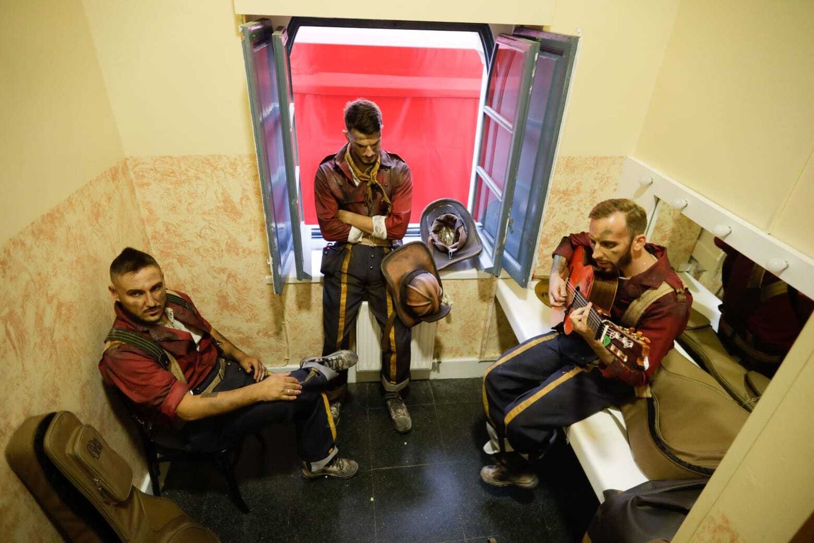 El ambiente en los camerinos del teatro