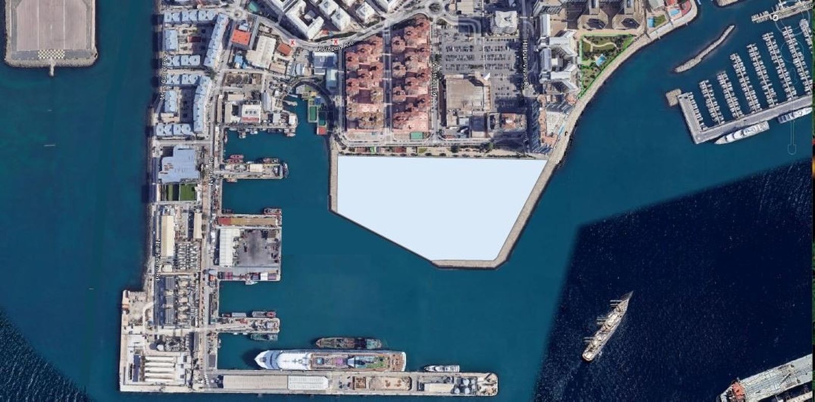 La zona en la que se realizarán los rellenos.