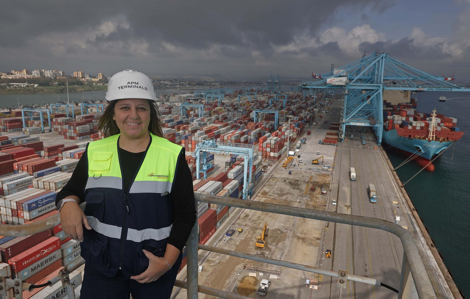 Fotos del proyecto de asfaltado de APM Terminals Algeciras.