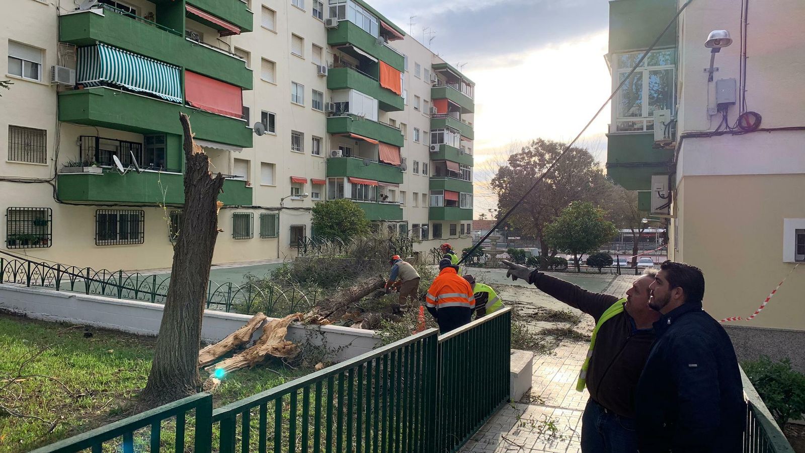 Daños ocasionados fuertes vientos Torremolinos.