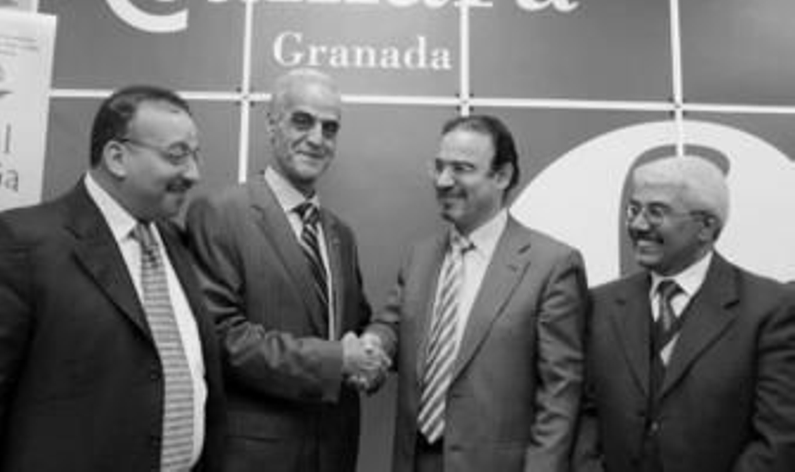 El presidente de la Cámara de Comercio de Granada, Javier Jiménez, en un encuentro con autoridades empresariales marroquíes.