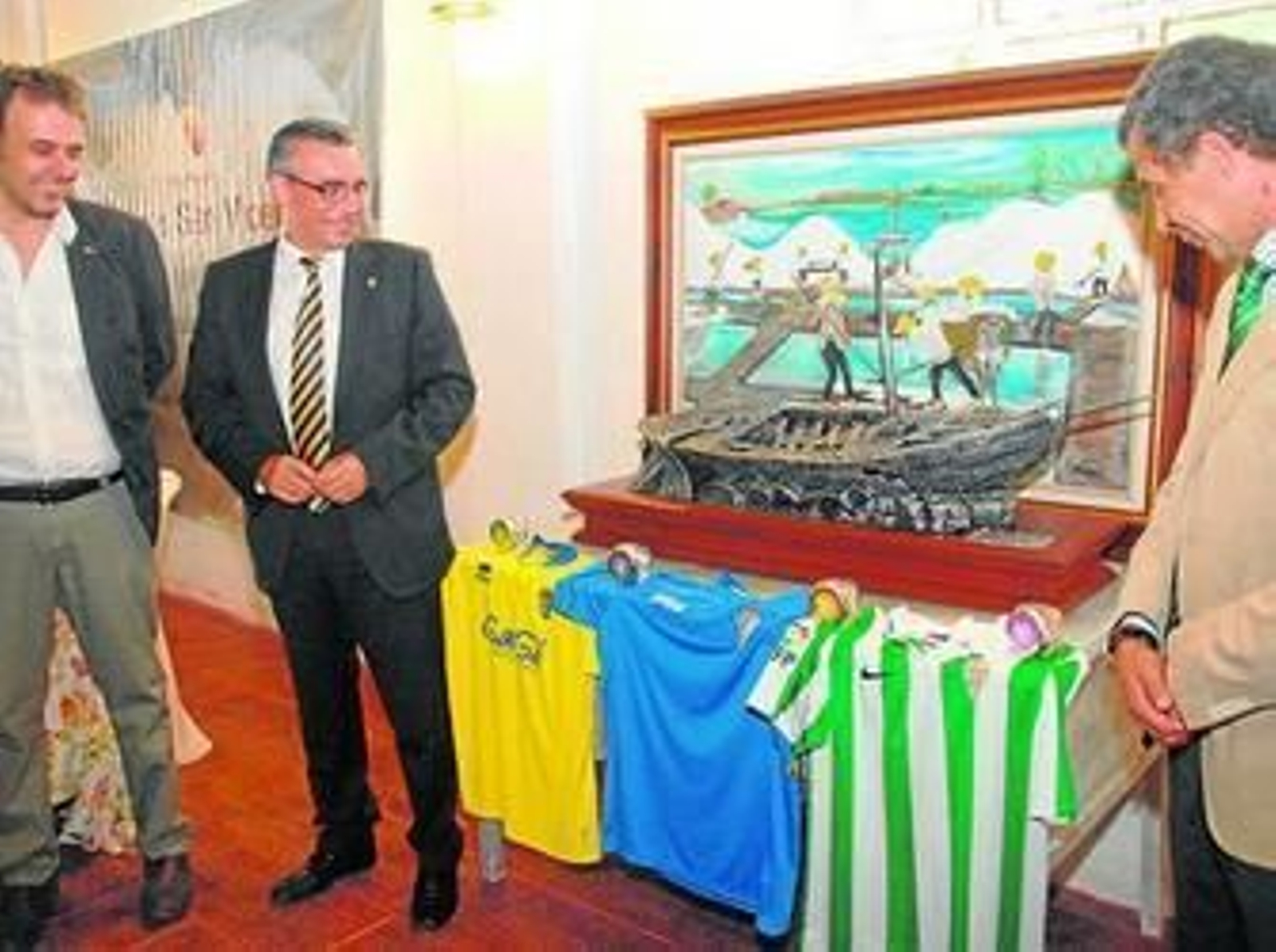 Responsables de los clubes participantes, en la presentación del Trofeo.