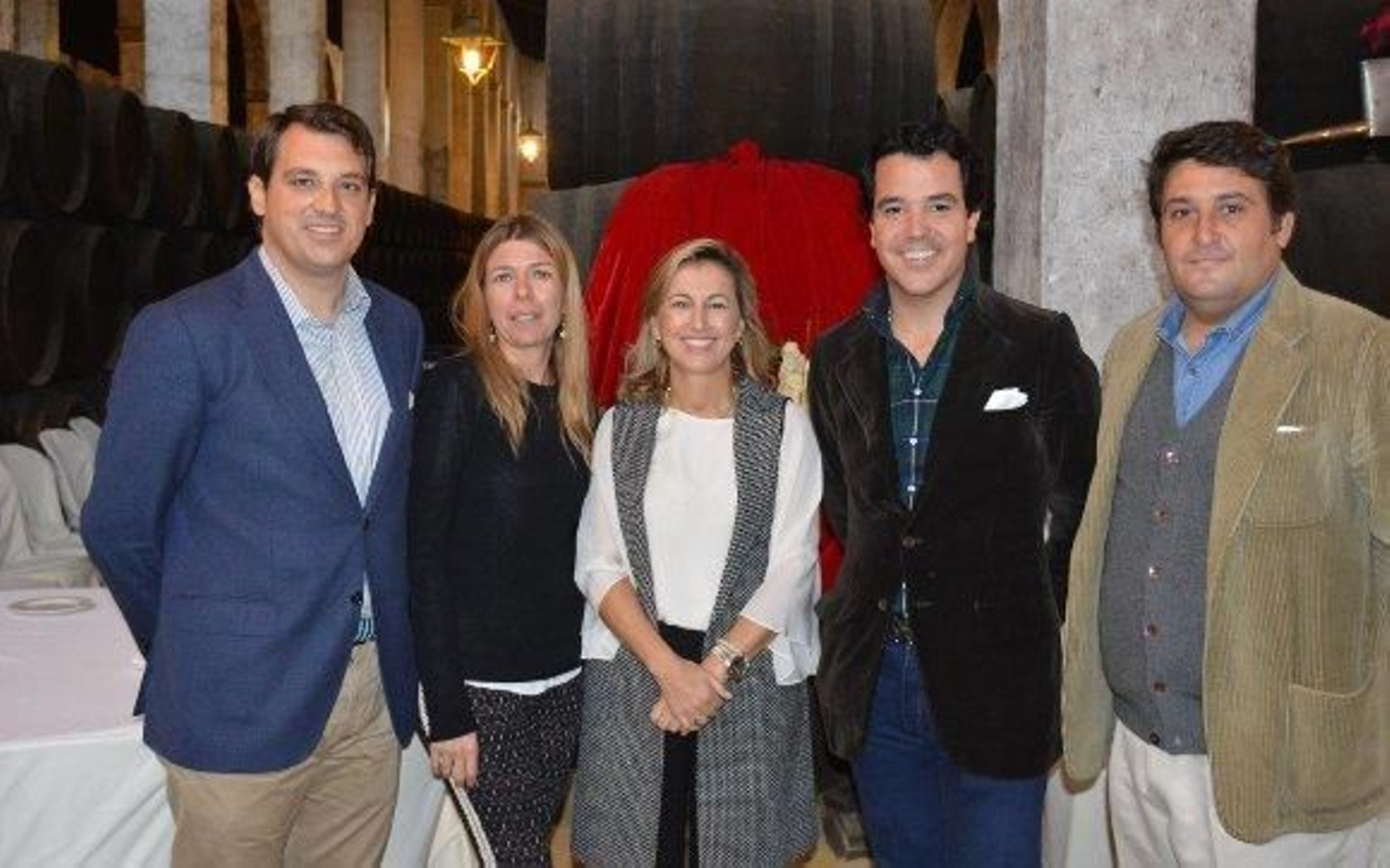 Los organizadores de la zambomba Miguel Ángel Jiménez, María del Mar Díez, Mónica Arias, Juan Mateos Arizón y Santi Urquijo.  Foto: Ignacio Casas de Ciria