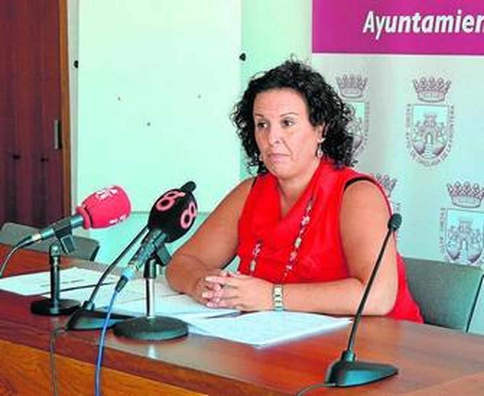 Un momento de la comparecencia de Hita ayer ante los medios.