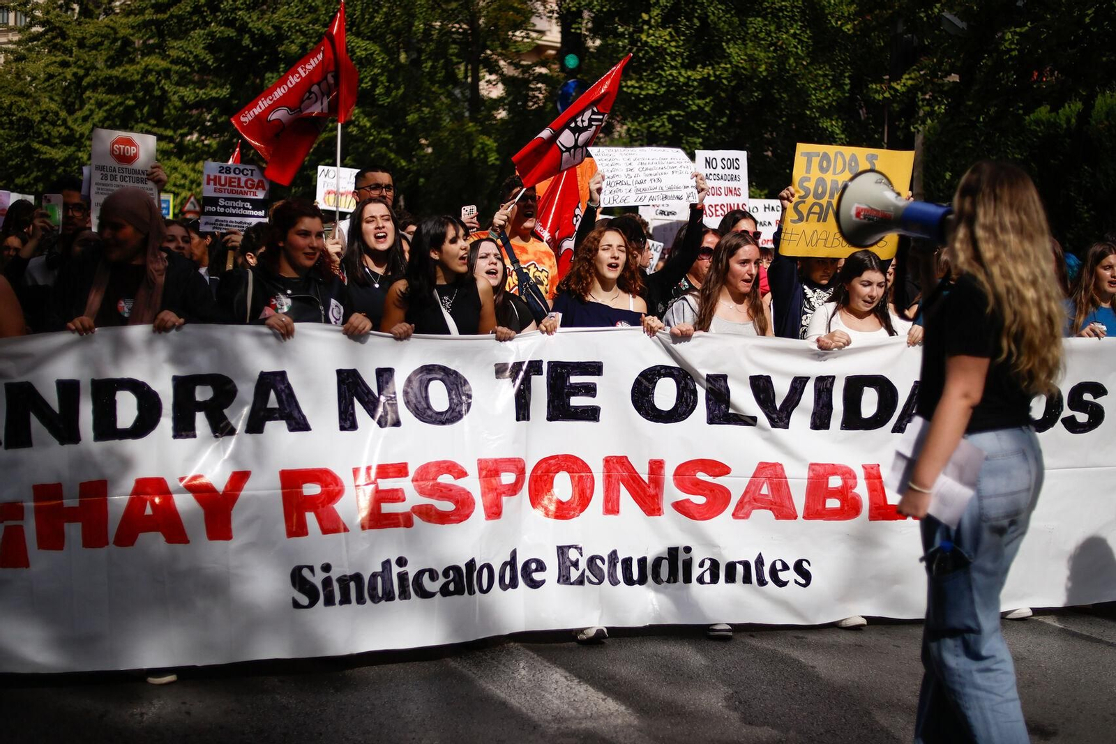 Unas 3.000 personas se manifiestan contra el acoso escolar en Granada: las imágenes