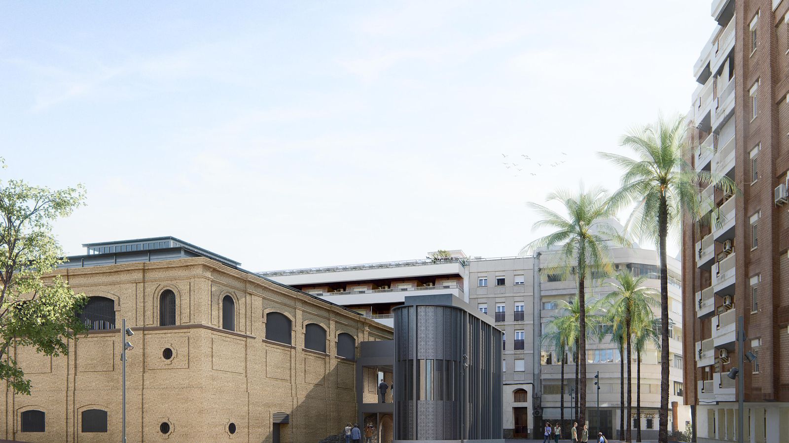 Imagen virtual de cómo quedará la plaza con la incorporación del módulo auxiliar del mercado.