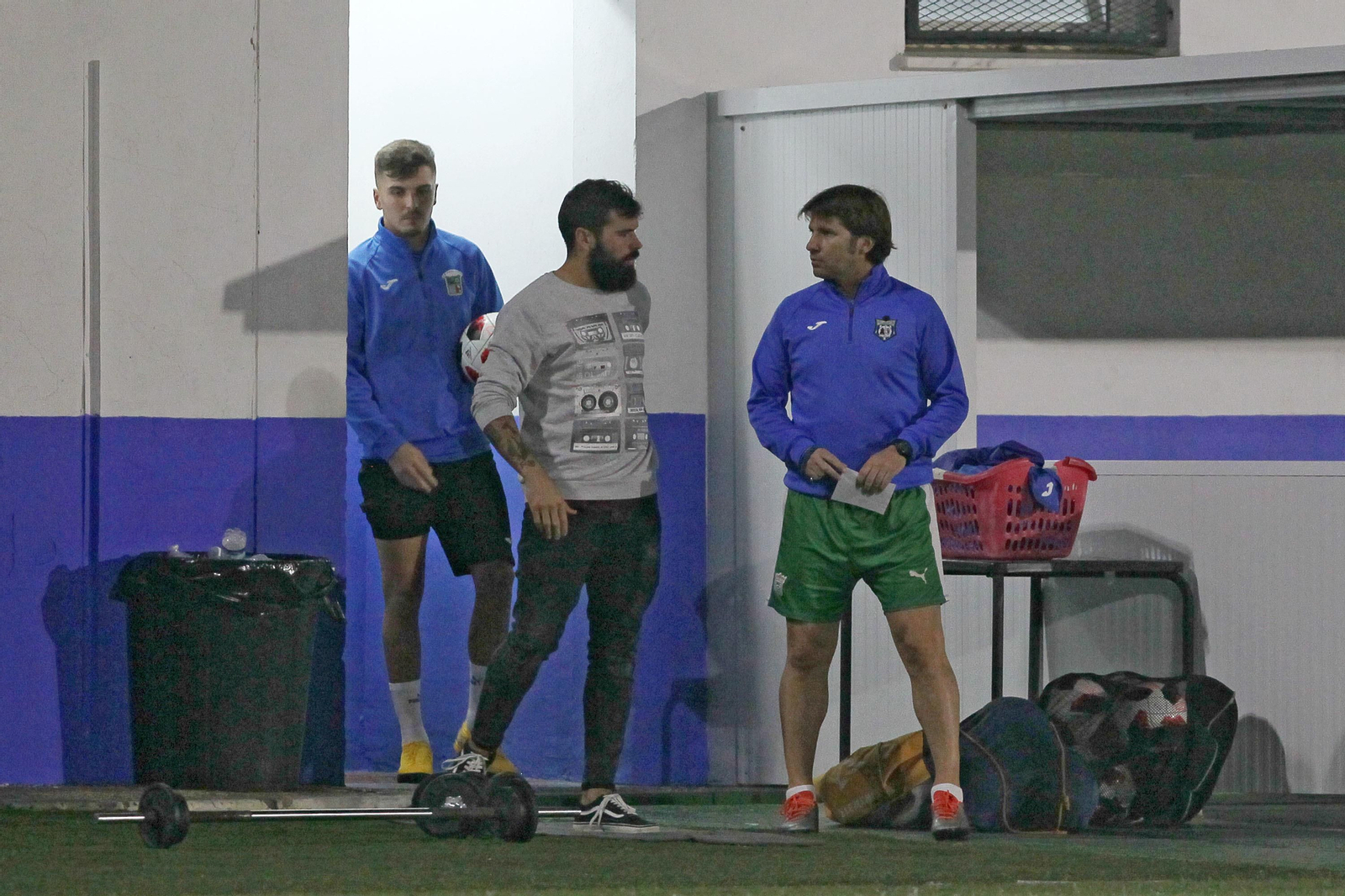 Primer entrenamiento de Jesús Mendoza como entrenador del Guadalcacín