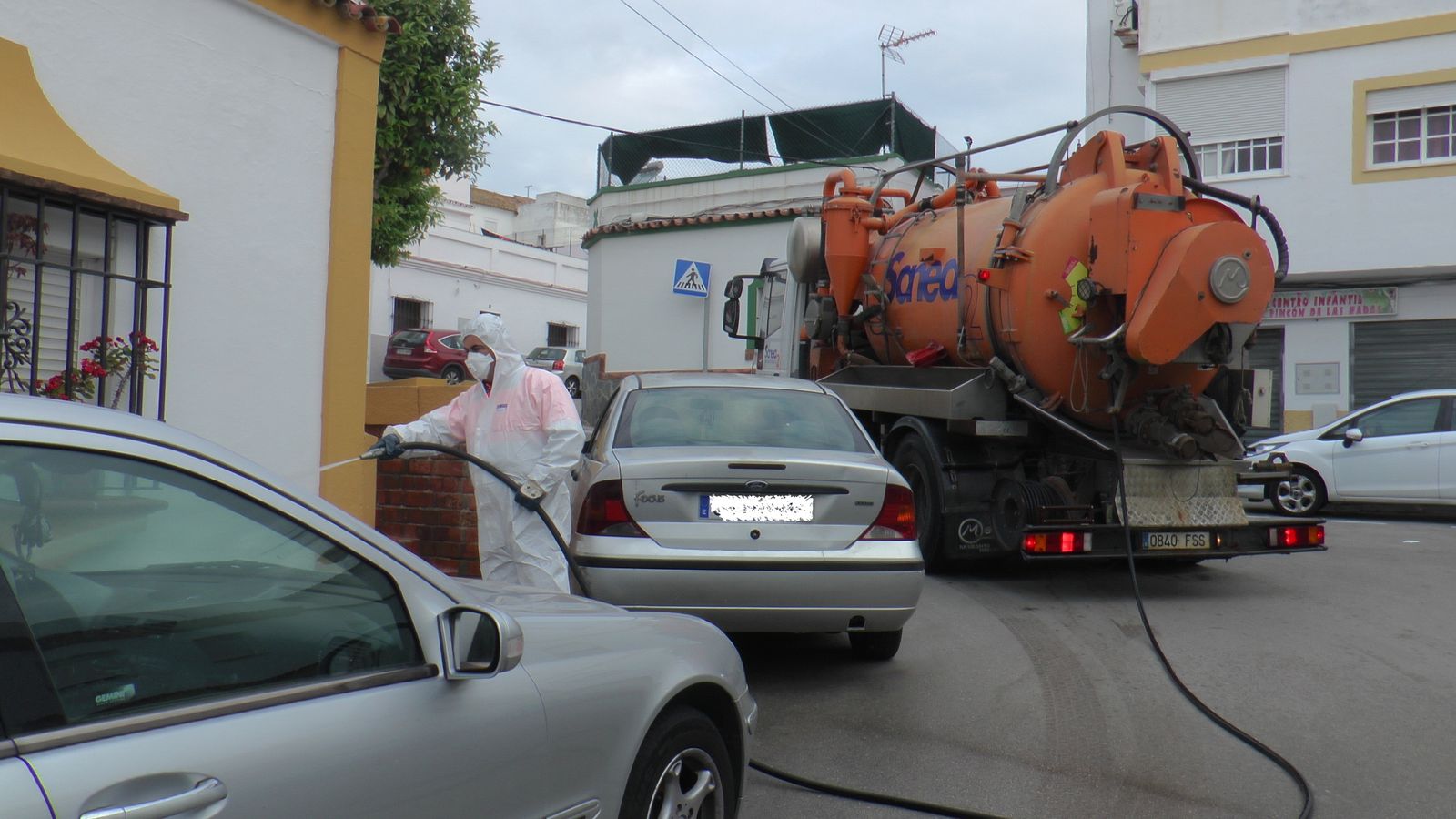 Labores de limpieza en San Roque por el coronavirus