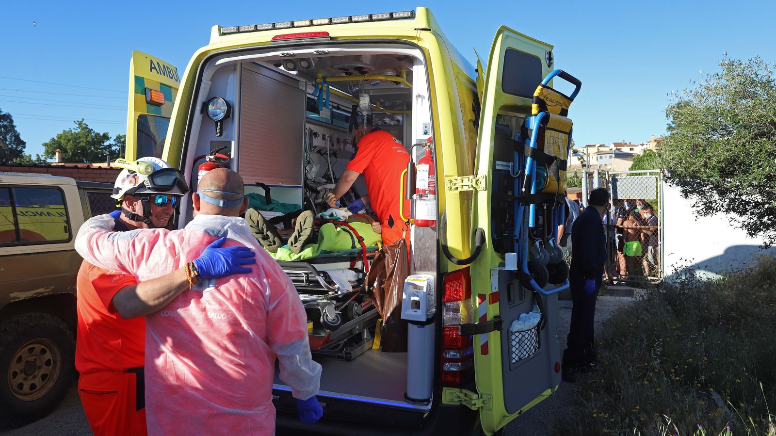 Rescate de un herido en las Pozas del Cobre