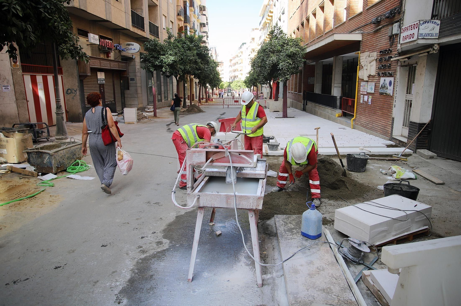 Imágenes de las obras de la calle Puerto