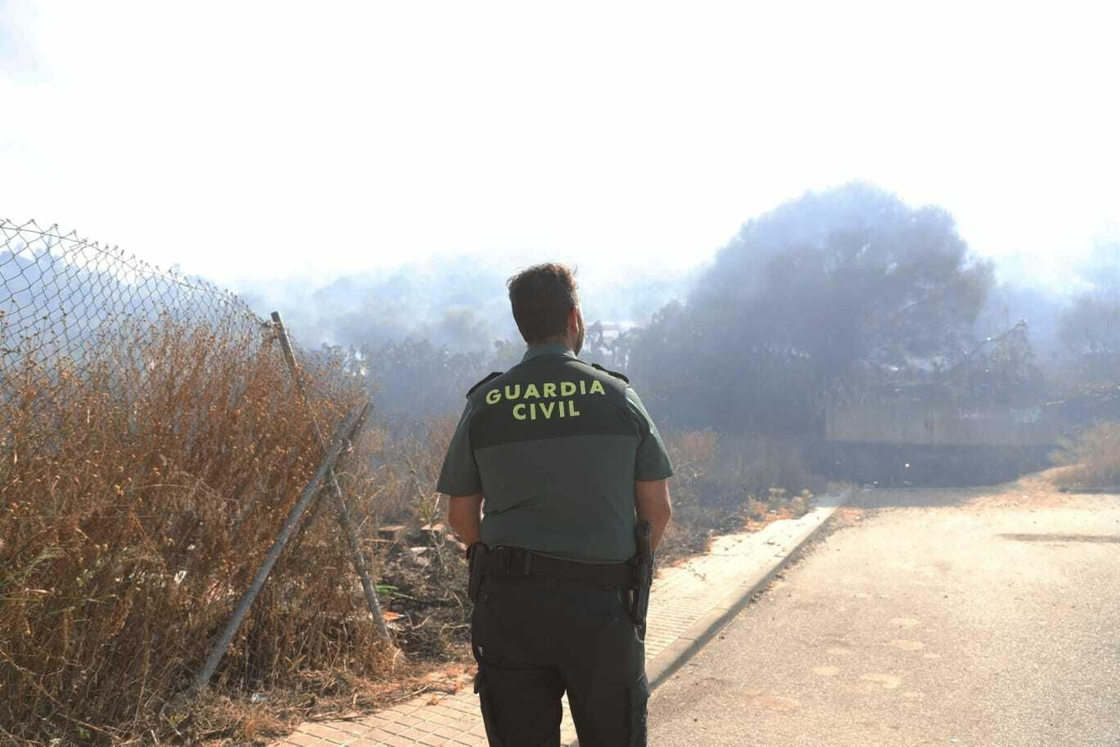 Incendio en la cornisa de Gelves