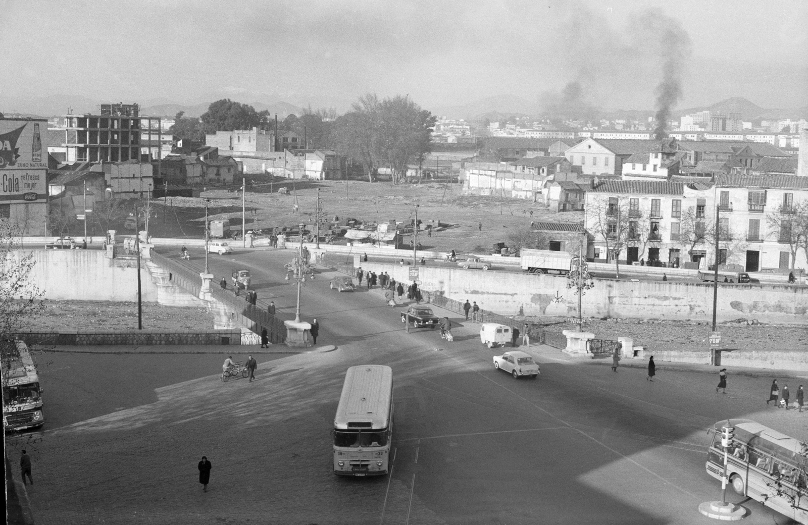 Calle Larios, centro y Corte Ingles en los 60