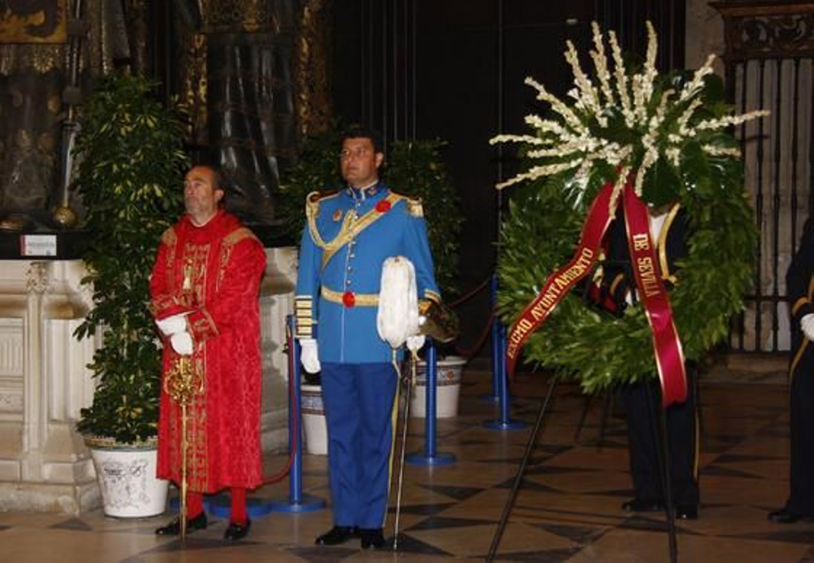 El Día de la Hispanidad se celebra en Sevilla rindiendo homenaje a Cristobal Colón.

Foto: Belén Vargas
