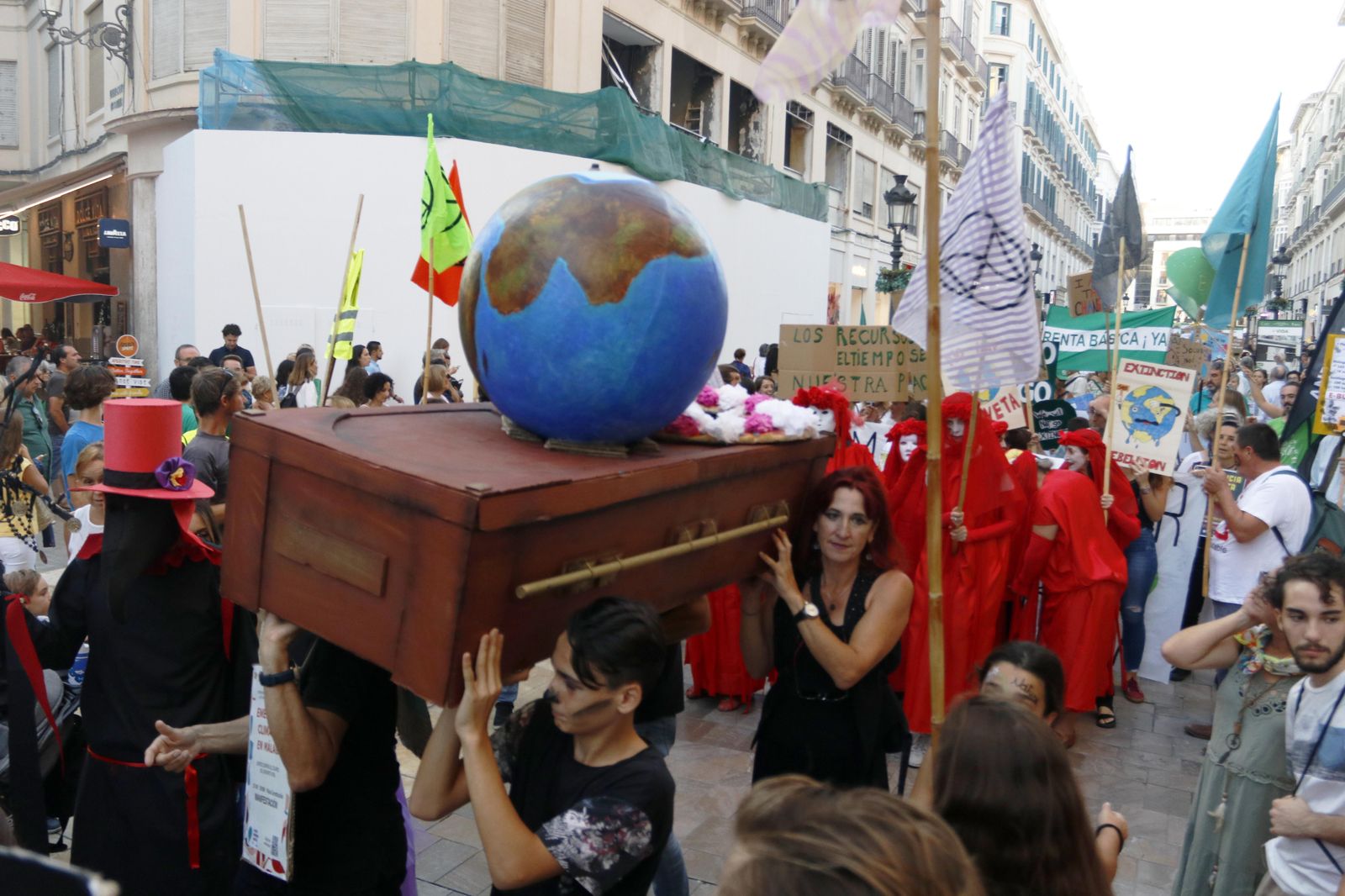 Manifestación en Málaga contra el cambio climático. Huelga Mundial por el Clima.