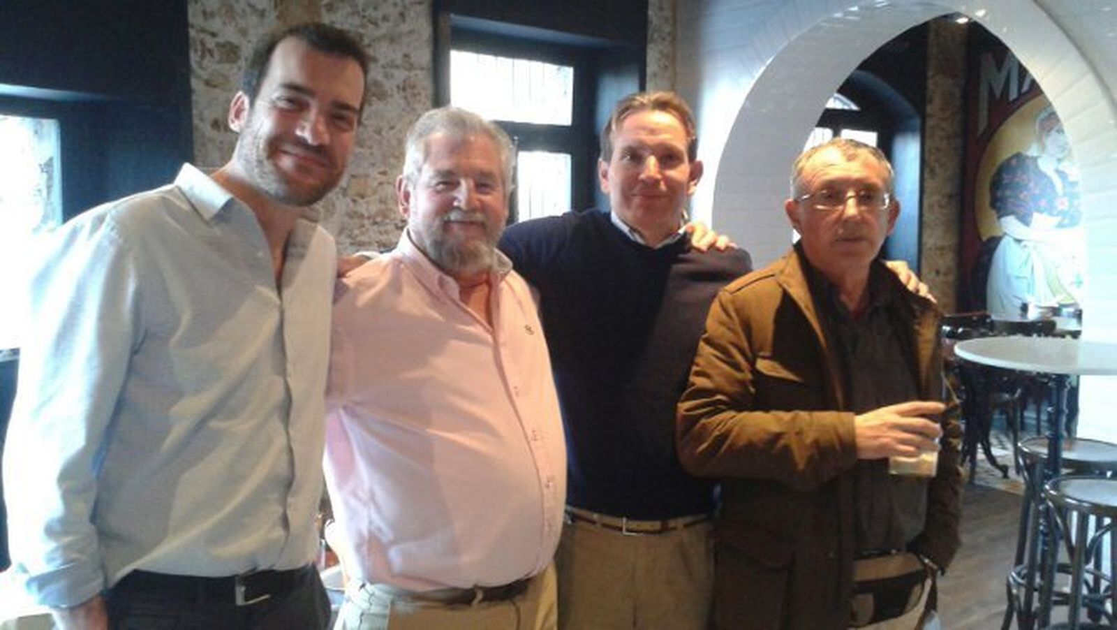 Carlos Rodway, el homenajeado Narciso Martínez, Pepe Pastor y Manuel Junquera.