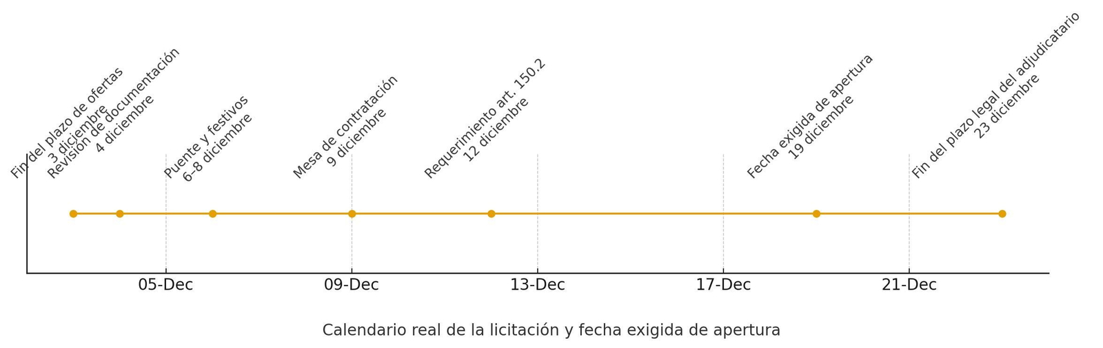 Calendario "real" de la licitación y fecha exigida de apertura para tener listas la pista de hielo y la casa de Papá Noel.