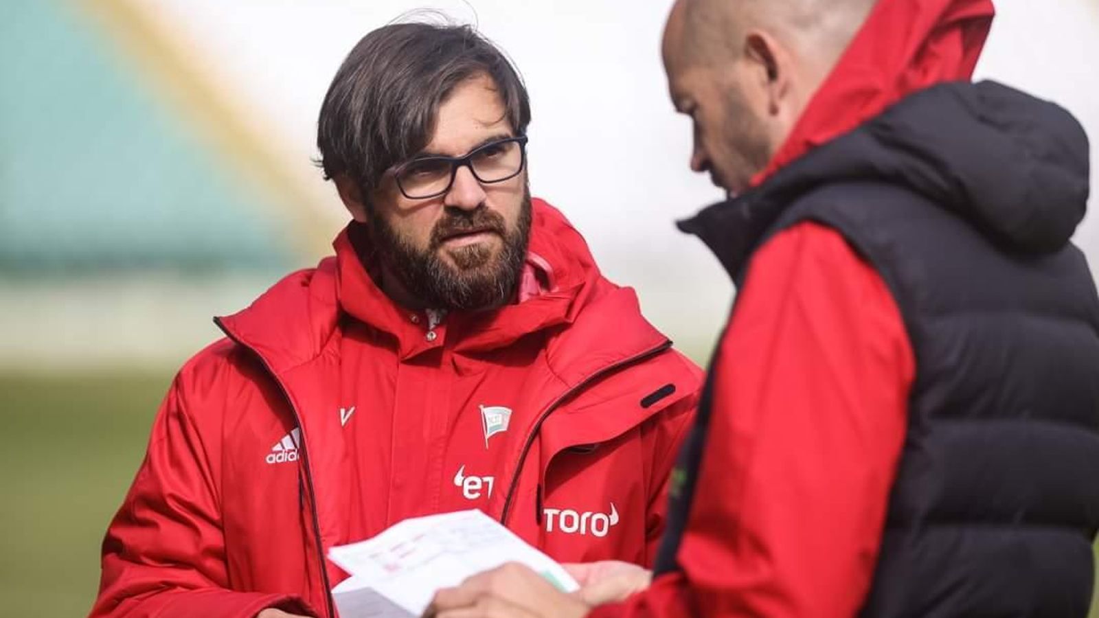 Vázquez y Badía, en un entrenamiento. Vázquez y Badía, en un entrenamiento.