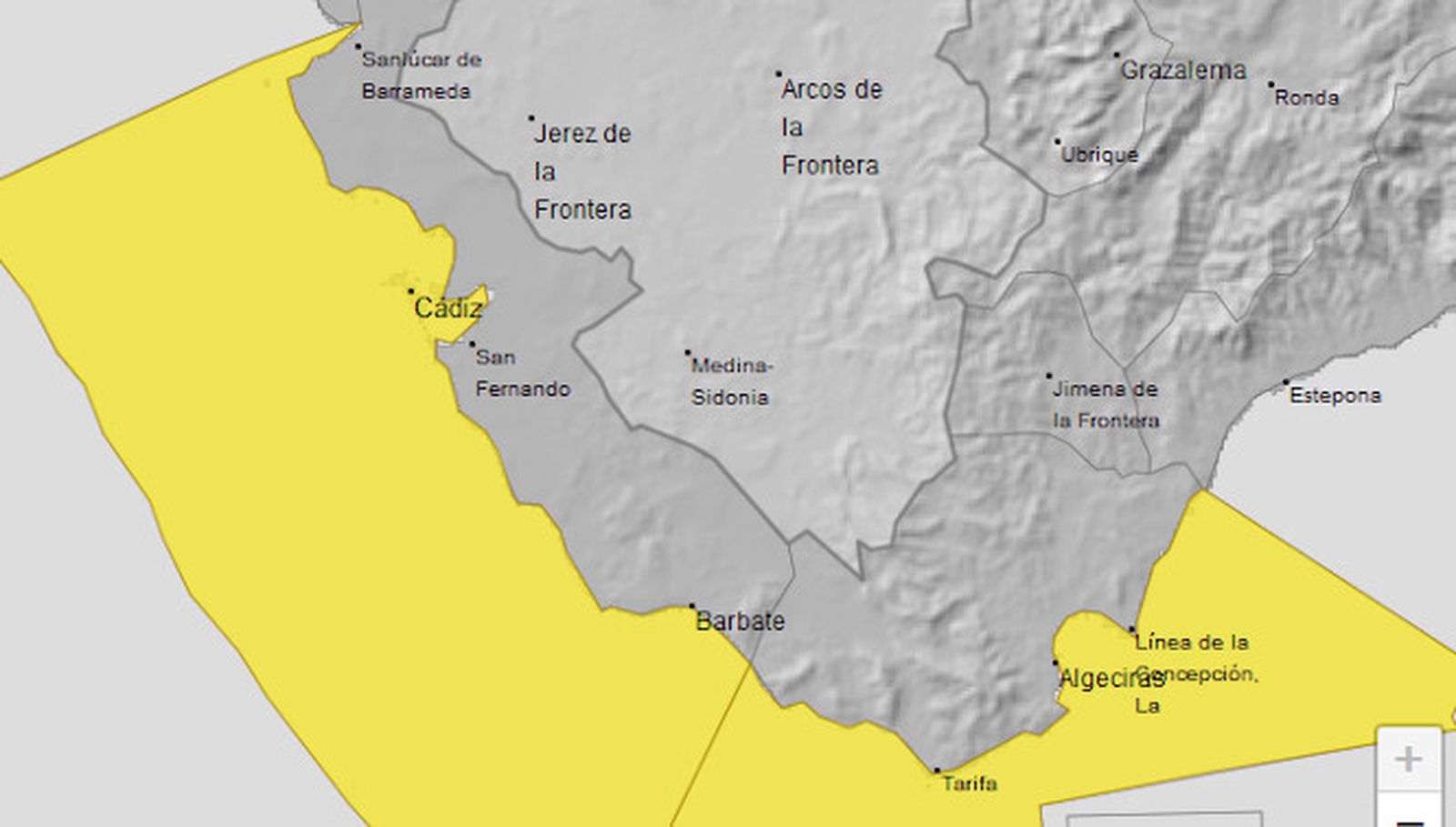 Estado de las alertas activas este lunes.