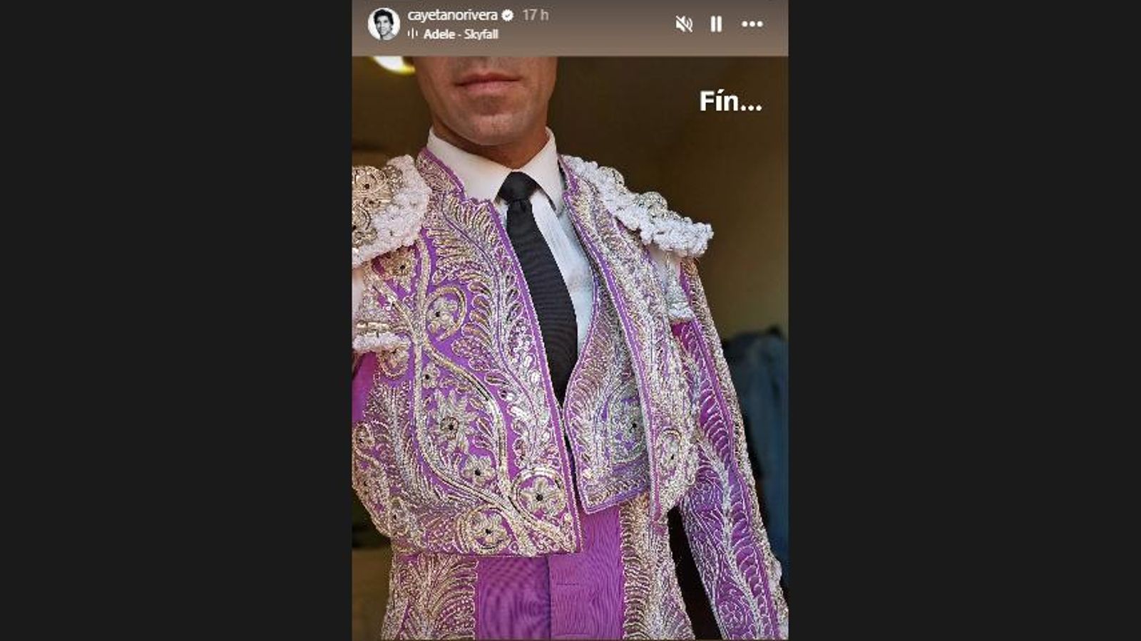 Captura de la storie en Instagram