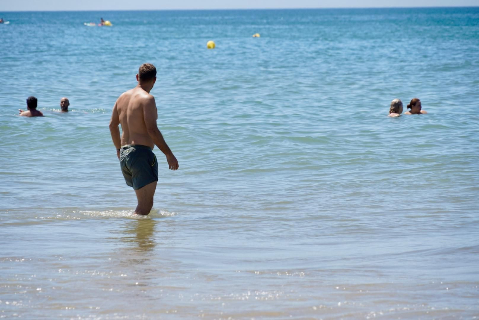 La mañana del sábado en la nueva playa de El Portil