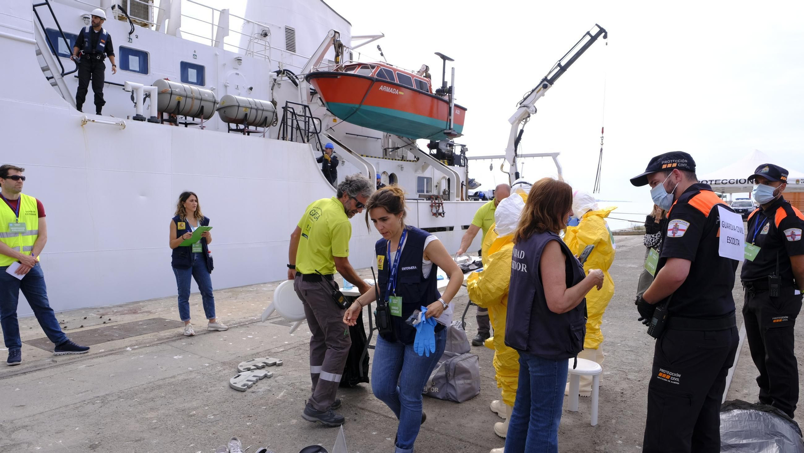 Ejercicio Marsec25 simulacro, en el Puerto de Almería, en imágenes