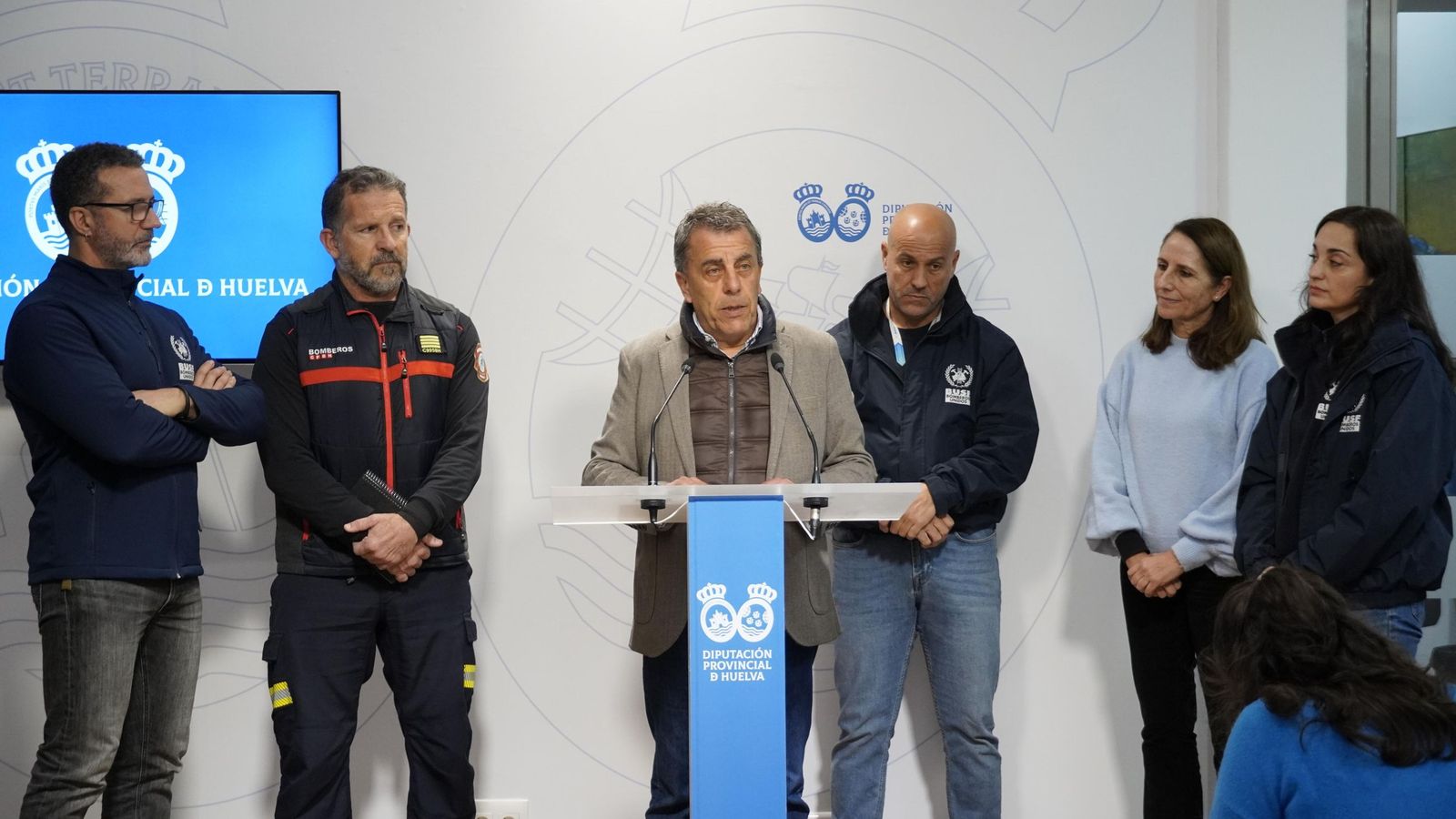 El presidente del Consorcio Provincial contra Incendios y Salvamento en la rueda de prensa.