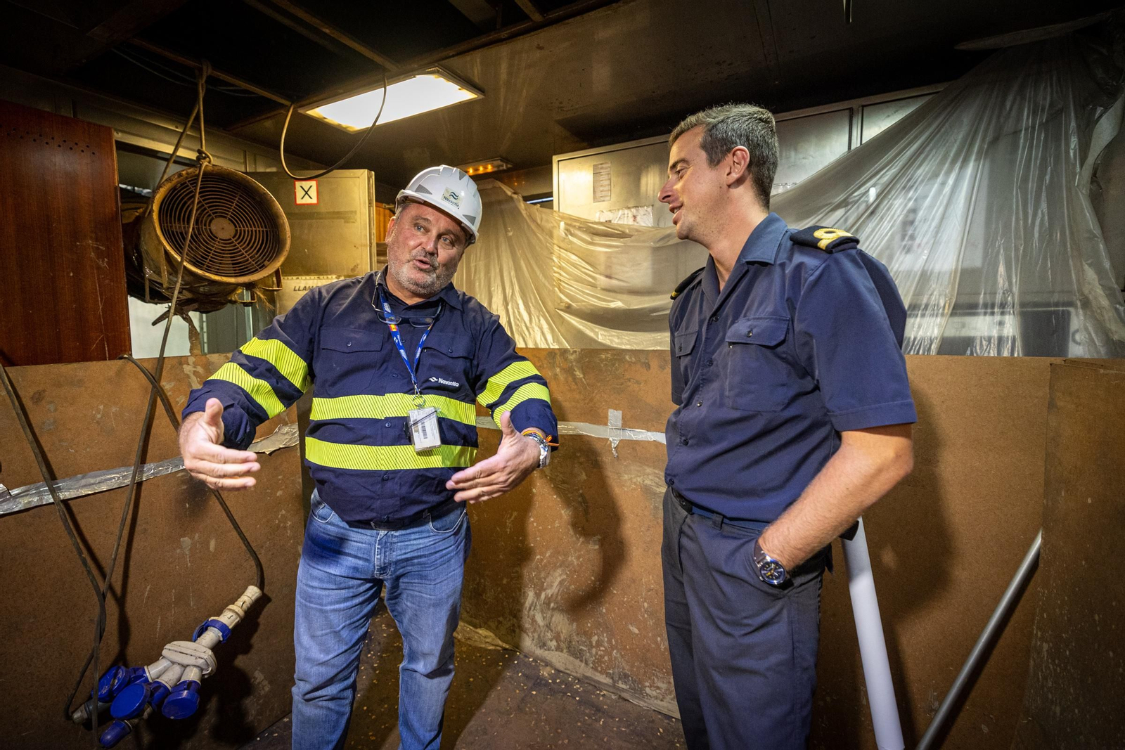 Un recorrido completo por las obras del buque escuela 'Juan Sebastián de Elcano'