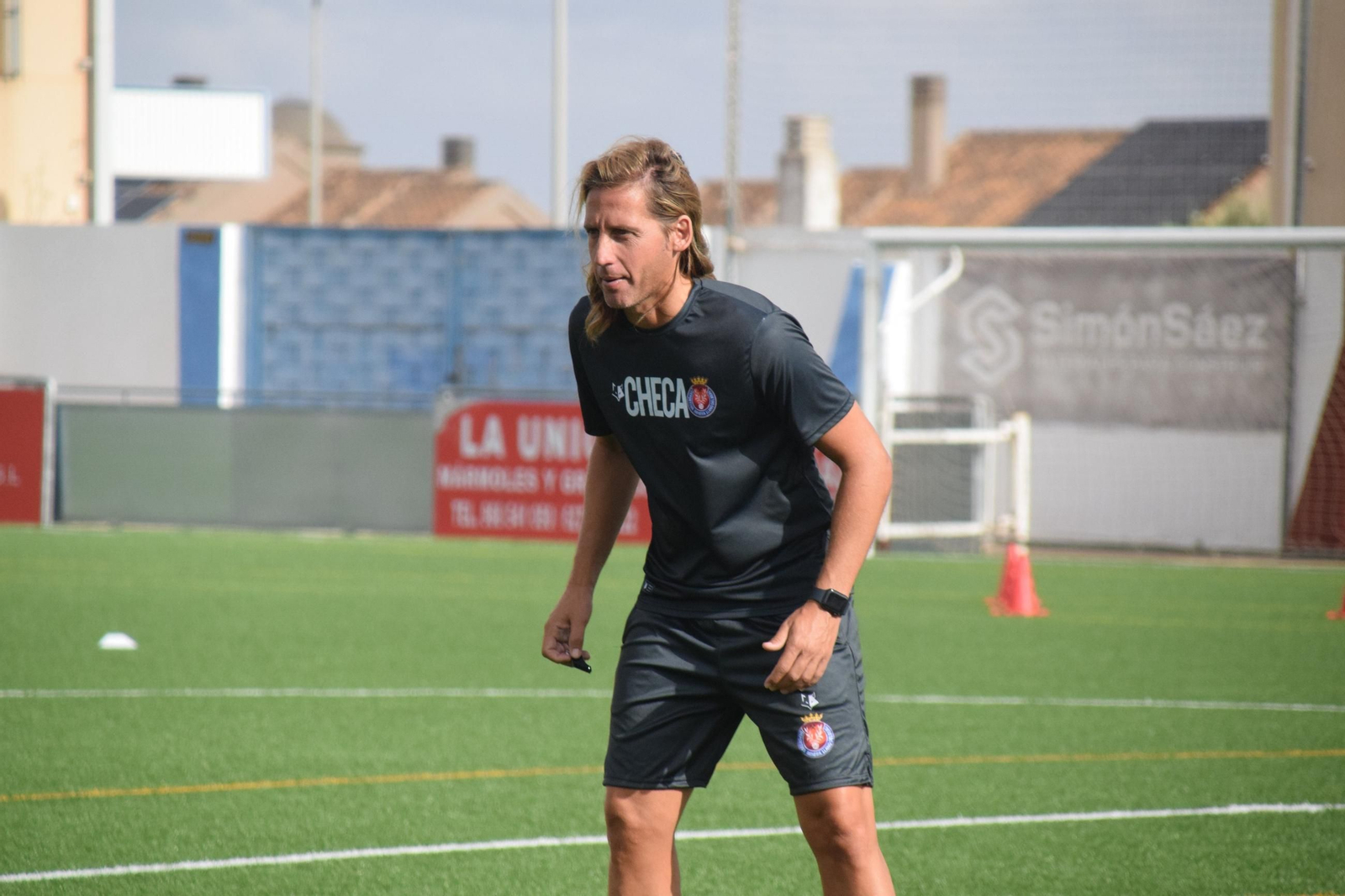 Checa, en un entrenamiento de la Minera esta pretemporada.