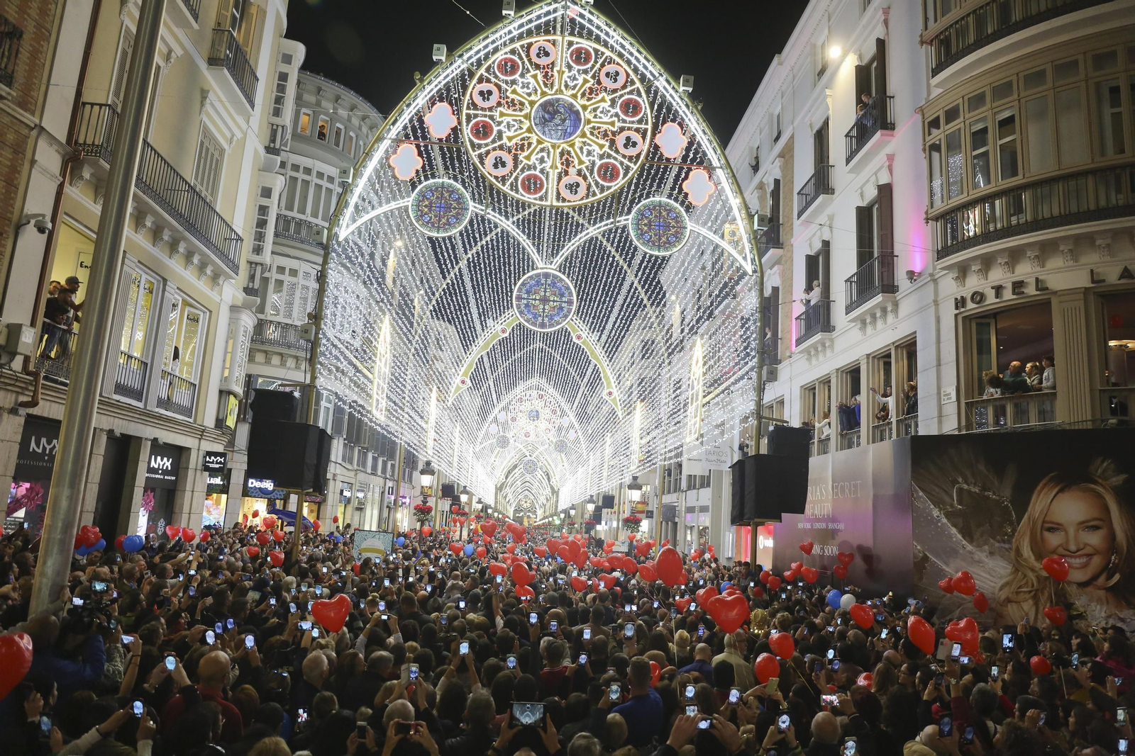 El alumbrado de Navidad de las calles de Málaga capital