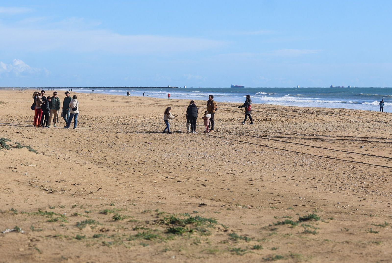 Fotos de la playa de Punta Umbría tras las últimas borrascas