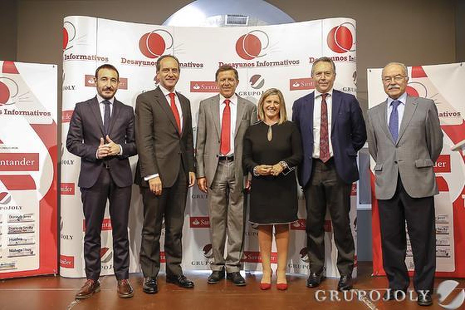 De izquierda a derecha, Fernando López Gil, Alberto Delgado, José Luis Blanco, Irene García, José Joly Martínez de Salazar y Manuel Morón.  Foto: Julio Gonzalez