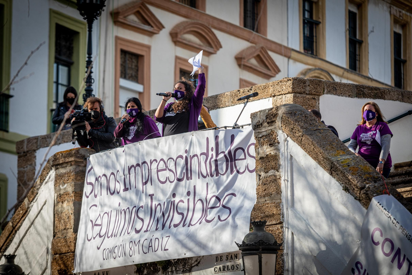 Concentración por el 8-M en Cádiz