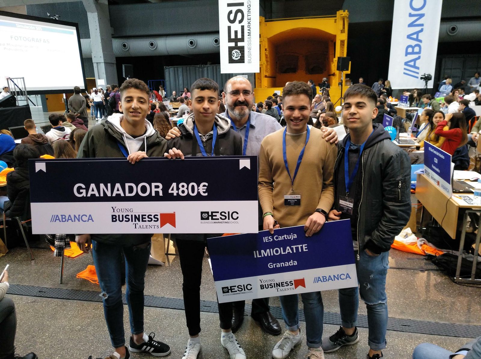 Miembros del equipo Ilmiolatte, en Madrid.