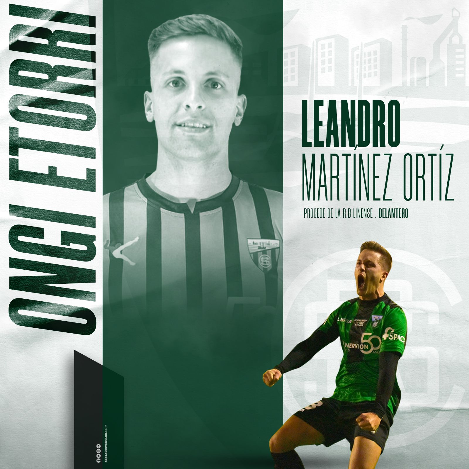 El anuncio del fichaje de Leandro Martínez por el Sestao