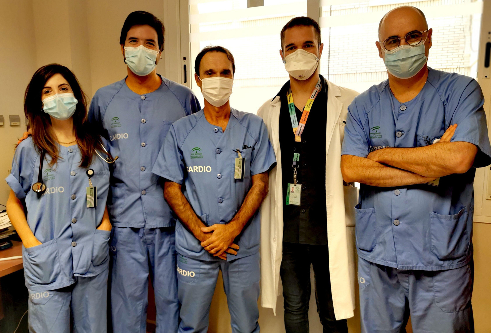 Equipo de cardiólogos del Hospital de Valme que han desarrollado esta nueva herramienta docente.