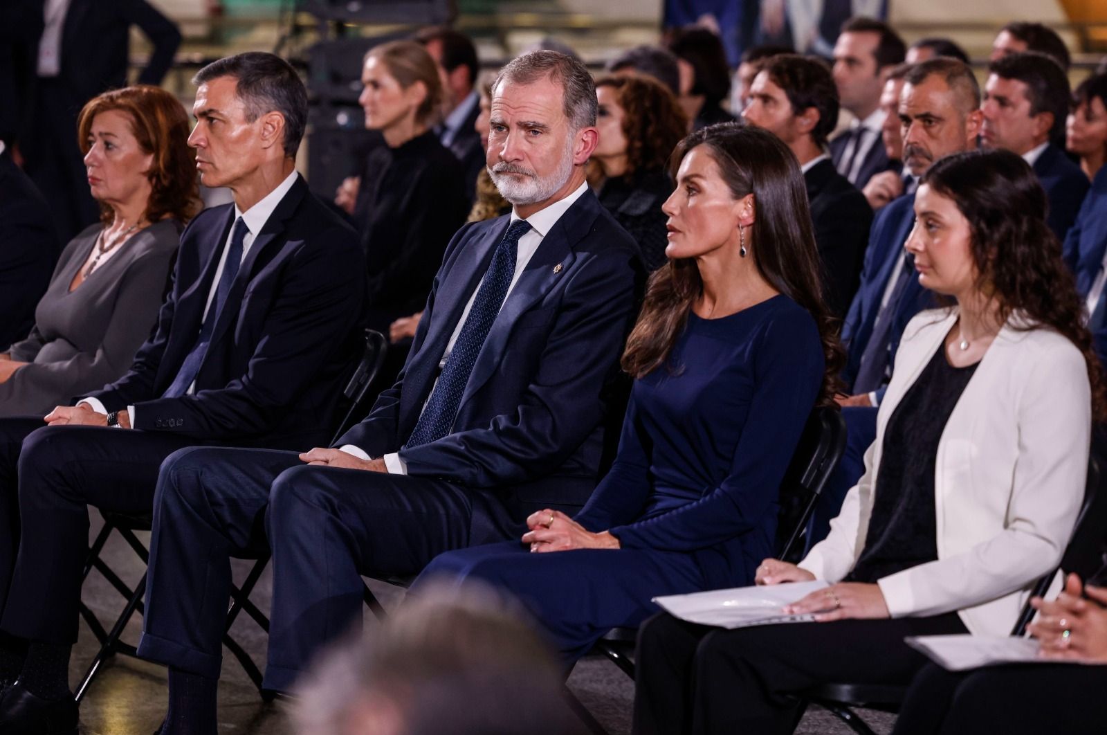 Los Reyes y el presidente del Gobierno, en el último funeral de Estado por la Dana.