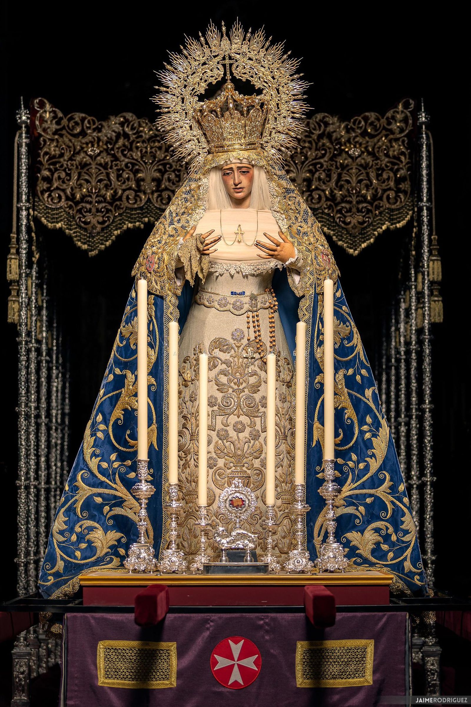 La Amargura, en las andas para presidir el Vía Lucis esta tarde