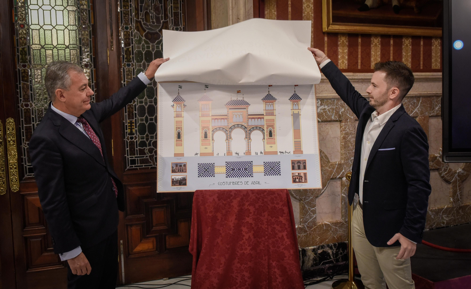 La presentación de la portada de la Feria de Sevilla 2024, en imágenes