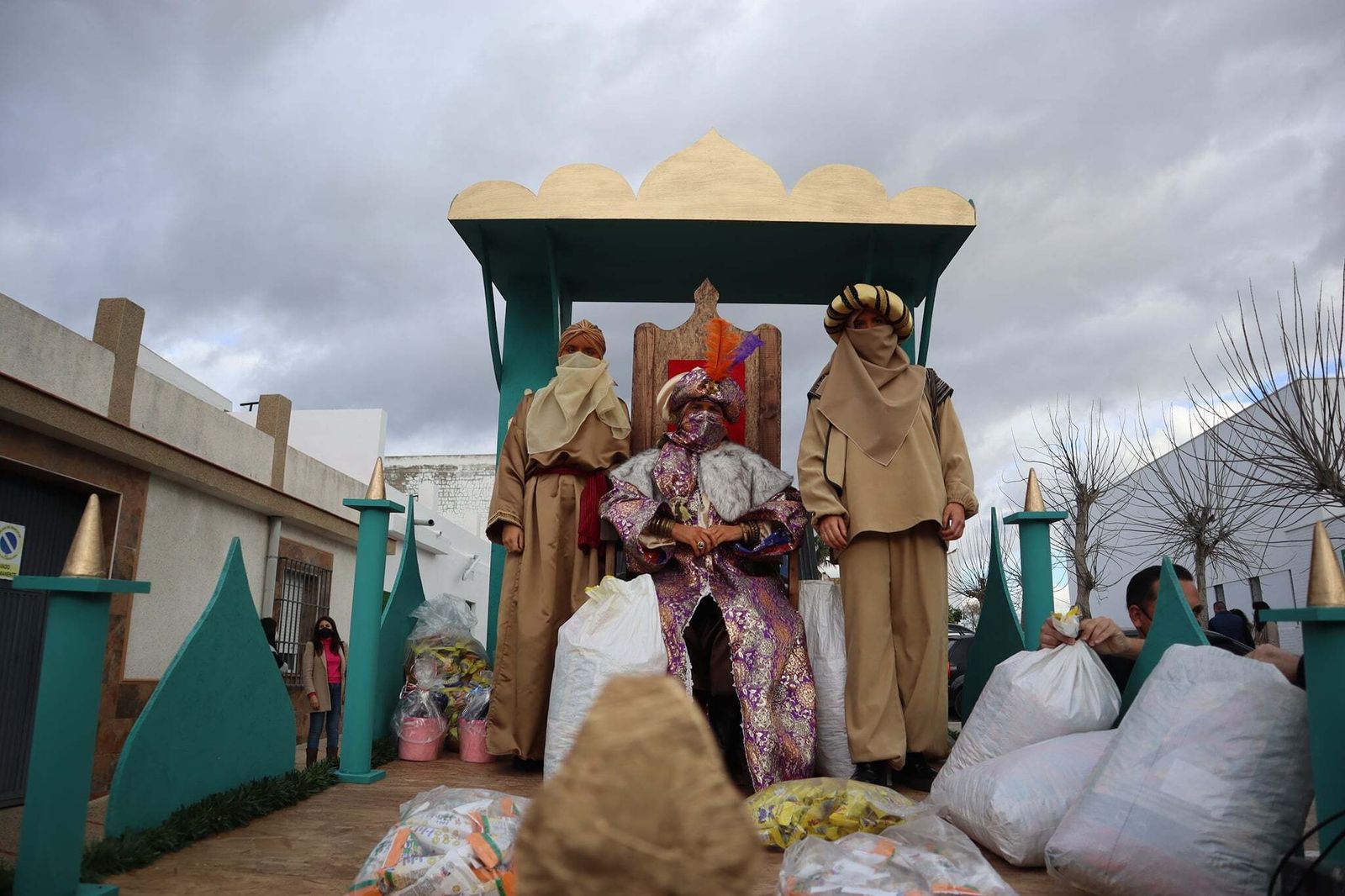 Un instante de la cabalgata de Reyes Magos en Torrecera.