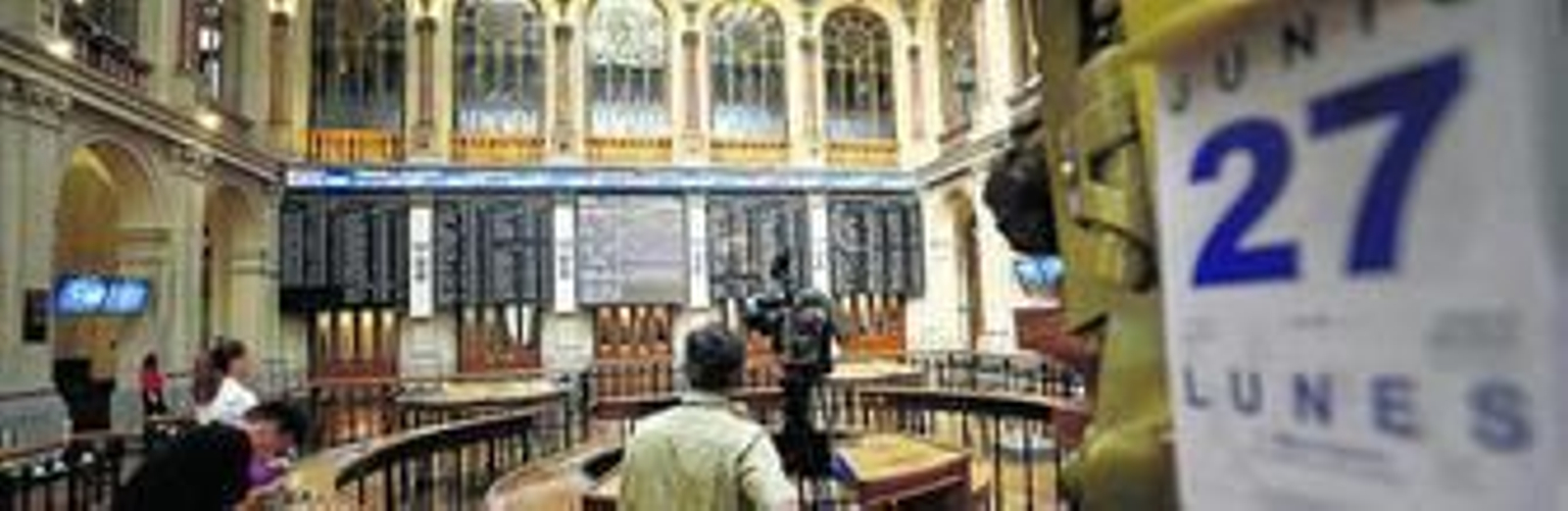 La bolsa de Madrid, ayer.