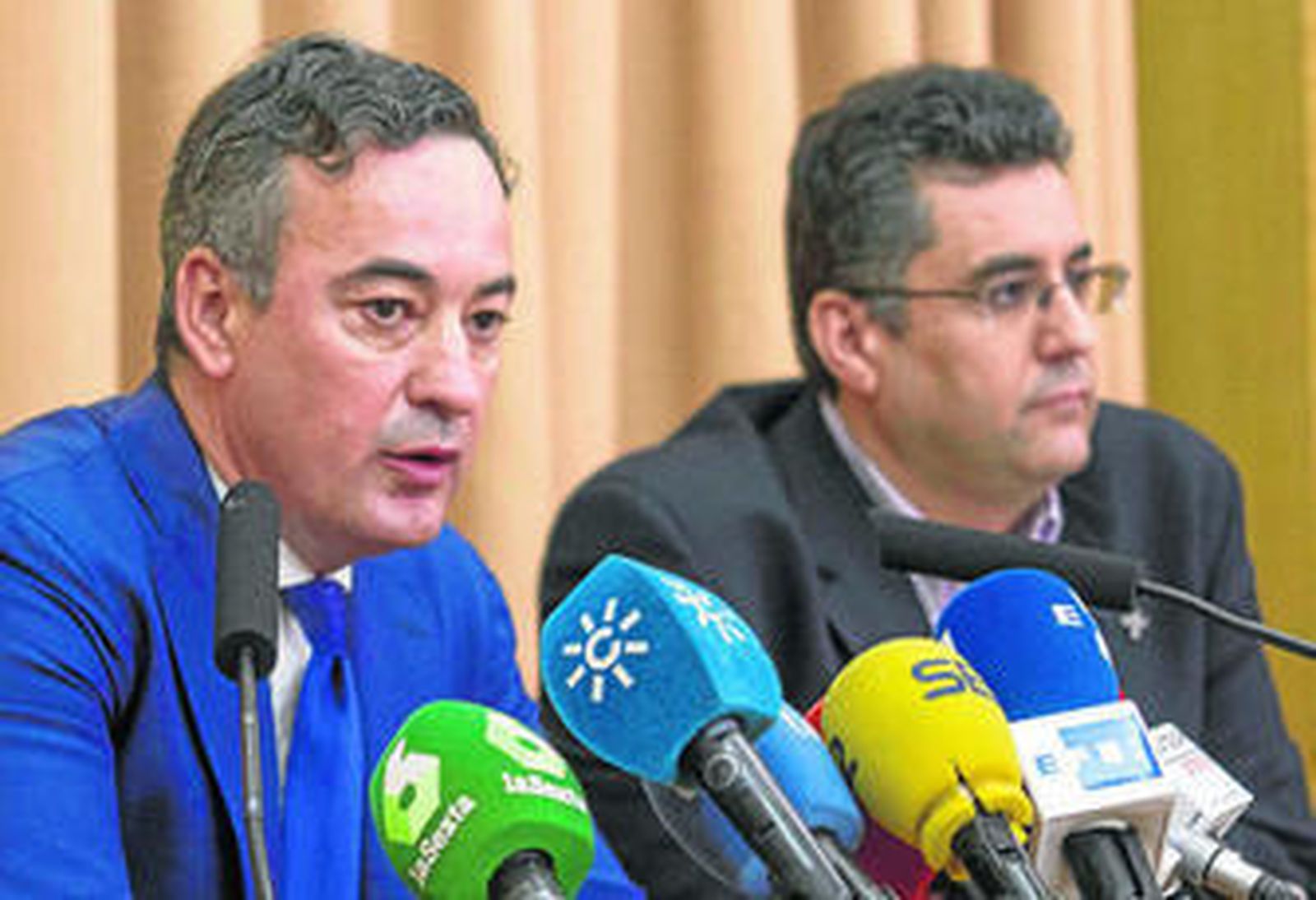 Manuel Montaño, ayer, en la Inspectoría de los Salesianos de Sevilla, durante la rueda de prensa.
