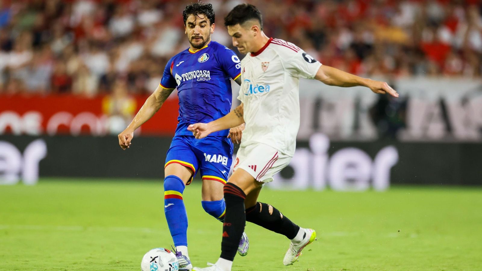 Castrín en el encuentro ante el Getafe.