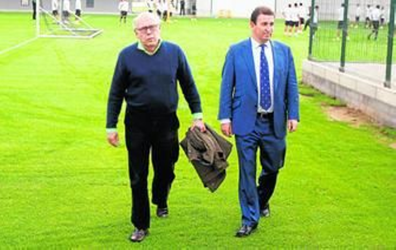 Juan Carlos Ollero y José Miguel López Catalán, en un entrenamiento.
